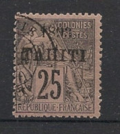 TAHITI - 1893 - N°YT. 27 - Type Alphée Dubois 25c Noir Sur Rose - Signé SCHELLER - Oblitéré / Used - Gebruikt