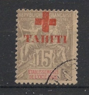 TAHITI - 1915 - N°YT. 35 - Croix Rouge 15c Gris - Oblitéré / Used - Gebruikt