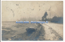 CPA 02 Carte Photo CHATEAU-THIERRY Effet De Neige Sur Les Bords De La Marne - Chateau Thierry