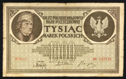 Polonia Poland Polska 1000 Zlotych 1919 Pick#22a Lotto.1392 - Pologne