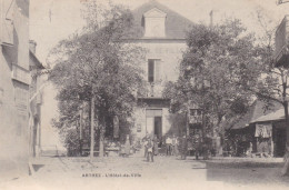 ARTHEZ - PAU - PYRENEES ATLANTIQUES  -  (64)  -  CPA ANIMEE DE 1906 - L'HÔTEL DE VILLE - BEL AFFRANCHISSEMENT POSTAL. - Arthez De Bearn