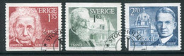 SWEDEN 1981 Nobel Prize Laureates Of 1921 Used.  Michel 1175-77 - Usati