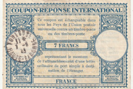 Coupon Réponse International 7 Francs TOULOUSE Haute Garonne 1943 - Coupons-réponse