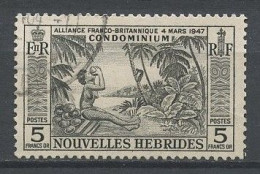 Nlle Hébrides 1957  N° 185 Oblitéré Used Superbe C 42 € La Noix De Coco Flore Arbres Trees - Used Stamps