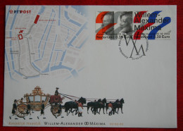 COVER Koninklijk Huwelijk Willem Alexander Maxima 02 02 02 2002 Horse Pferd NEDERLAND NIEDERLANDE NETHERLANDS - Storia Postale