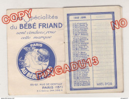 Au Plus Rapide Petit Calendrier Publicitaire Du Bébé Friand Années 1940 - Kleinformat : 1921-40