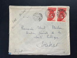 ENVELOPPE PORTO NOVO DAHOMEY POUR DAKAR SENEGAL / 1945 - Cartas & Documentos