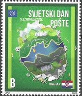 CROATIA, 2022, MNH,JOINT ISSUES, WORLD POST DAY, 1v - Joint Issues