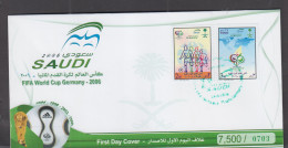 SOCCER - SAUDI  ARABIA -  2006 - GERMANY  WORLD CUP SET OF 2  ON ILLUSTRATED FDC  - 2006 – Duitsland