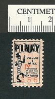 B60-47 CANADA Pinky Trading Stamp 1 Mill 5h Ontario MNH Pixellated Printing - Vignettes Locales Et Privées