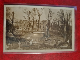 Carte LANGENMARK  CARTE PHOTO RUINES ET CIMETIERE - Langemark-Pölkapelle