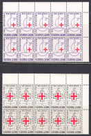 Sierra Leone 1963 Red Cross Centenary, Mint No Hinge, Blocks Of 10, Sc# ,SG 270-272 - Sierra Leona (1961-...)