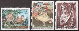 France - YT 1652, 1653 Et 1654 (1970-71) Œuvre D'Art - Année Complète Neuf ** - 1960-1969