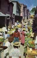 PC BARBADOS, VEGETABLE MARKET, BRIDGETOWN, Vintage Postcard (b50062) - Barbades