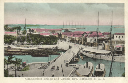 PC BARBADOS, CHAMBERLAIN BRIDGE, CARLISLE BAY, Vintage Postcard (b50067) - Barbados (Barbuda)