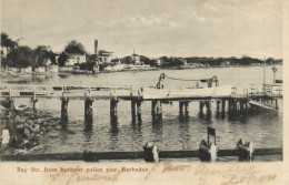 PC BARBADOS, BAY STR. FROM HARBOUR POLICE PIER, Vintage Postcard (b50079) - Barbados
