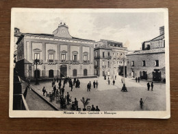 NICOSIA ( ENNA ) PIAZZA GARIBALDI E MUNICIPIO 1941 - Enna