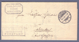 DR Brief -  Frei L. Avers. No. 16 - Grossh. Badisches Forstamt  - Schopfheim 19.1.03 -->Niederschwörstadt (2CTX-243) - Dienstzegels