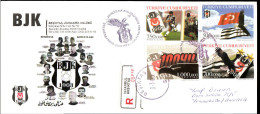 PT-0001 POSTAL HISTORY 100th ANNIVERSARY OF THE BESIKTAS SPOR CLUB REGISTERED MAIL F.D.C. - Brieven En Documenten