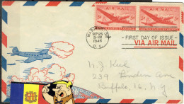 USA COVER 1949 FDC  REF-  1 - Lots & Serien