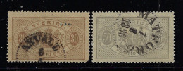 SWEDEN 1881,1893 OFFICIAL STAMPS SCOTT #O22,024 USED - Dienstzegels
