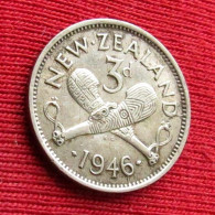 New Zealand 3 Pence 1946 Nova Zelandia Nuova Zelanda Nouvelle Zelande - Nieuw-Zeeland