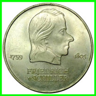 GERMANY DDR-REPUBLICA DEMOCRATICA DE ALEMANIA AÑO 1972  MONEDA DE 20.00-DM KM-33 ( FRIEDRICH VON SCHILLER, POETA ) - 20 Marcos