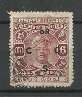 INDIA COCHIN State Dienstmarke Maharadscha Rama Warma III Official, 6 P. O - Cochin