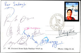 MOUNTAINEERING-AUTOGRAPHED-Mt EVEREST FROM KALA PATTHAR 5545 M-PPC-NEPAL-2010-FC-51-13 - Escalada