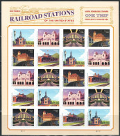 United States USA 2023 Railroad Stations, Architecture,Train,Railway,Virginia,Maryland,California Booklet Of 20 MNH(**) - Unused Stamps