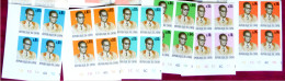 Zaïre - 826/831 - Blocs De 4 Avec Coin De Feuille - Non Dentelé - Ongetand - Imperforated - Mobutu - 1973 - MNH - Unused Stamps