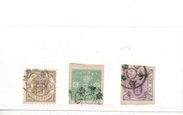 Japon Timbres Télégraphes N° 1, 4 Et 9 Oblitérés - Timbres Télégraphe