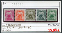 Frankreich 1960 - France 1960 - Francia 1960 - Frankrijk 1960 - Michel Porto / Taxe 93-97 - ** Mnh Neuf Postfris - - 1960-... Ungebraucht