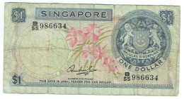 Singapour - Billet De 1 Dollar - Non Daté (1967) - P1a - Singapour