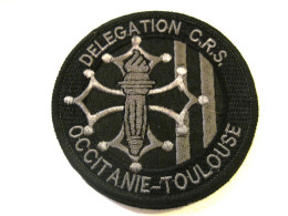 COLLECTION ANCIEN ECUSSON P.N CRS DELEGATION OCCITANIE TOULOUSE SUR SCRATCH 85MM - Polizia