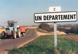 Agriculture Tracteur Avec Remorque CPM Carte Pub Publicité Polygram Music Les Compagnons De Tetedemort - Tractors