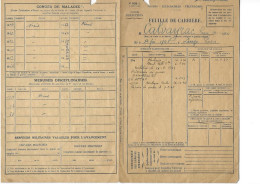 Feuille De Carrière D'un Fonctionnaire Des Postes - N° 892-1 - Roubaix 1930 - 1961... - Non Classés