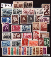 BULGARIA - 1953 - Year Set Complete, MNH, Mi-Nr. 844/99+Bl. 4 - Años Completos