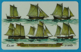 ISLE OF MAN - Manx Telecom - Manx  Fishing Vessels 1700-1900 - £2 - Specimen Without Control - Man (Ile De)