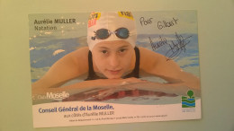 NATATION - Aurélie MULLER  - Signature...Autographe Véritable - Sportivo