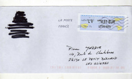Enveloppe FRANCE Avec Vignette Affranchissement Lettre Verte LA POSTE 46451 28/06/2014 - 2000 « Avions En Papier »