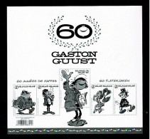 2017 - OCB ZW/NB (BL246) - Guust Flater 60 Jaar Gaston Lagaffe Bande Dessinée Comic Strip Cartoon - Feuillets N&B Offerts Par La Poste [ZN & GC]