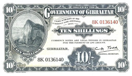 GIBRALTAR 10 SHILLINGS GREEN ROCK FRONT EMBLEM BACK DATED 2018 P.NEW UNC  READ DESCRIPTION ! - Gibilterra