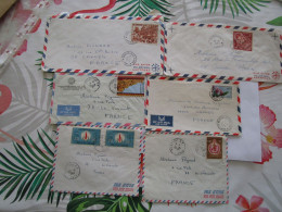 Lot De 10 Lettres (enveloppes Sans Courrier) Royaume Du Laos Par Avion - Laos