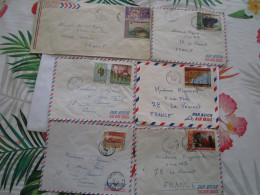 Lot De 10 Lettres (enveloppes Sans Courrier) Royaume Du Laos Par Avion - Laos