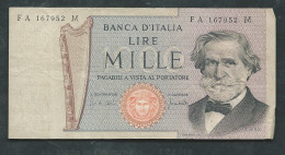 ITALIE   -  Billet 1.000 Lire 26.2.1969  //F.A 167952 Laura 12906+ - 1000 Liras