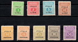 1943 - Italia - Occupazione Militare Alleata - Sicilia SI 1/SI 9 Soprastampati  ------- - Occup. Anglo-americana: Sicilia