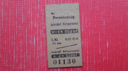 Peronenzug.Inzersdorf -Metzgerwerke/Wien Sudbanhof.3 Kl.3 Reich. - Europe