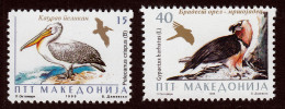 Macedonia 1995 Fauna Birds Pelican Pelecanus Crispus Eagle Gypaetus Barbatus Nature Protection Set MNH - Aigles & Rapaces Diurnes