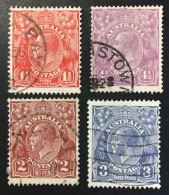 1924 /32 - Australia - King George V - 4 Stamps - Used - Used Stamps